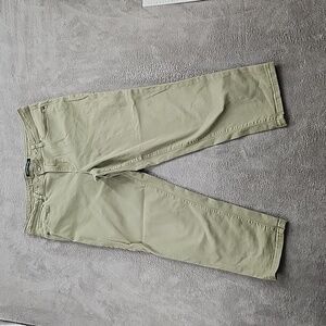 Calvin Klein Pants Womens Size 14 Twill Brown Capris Classic 5 Pocket Stretch